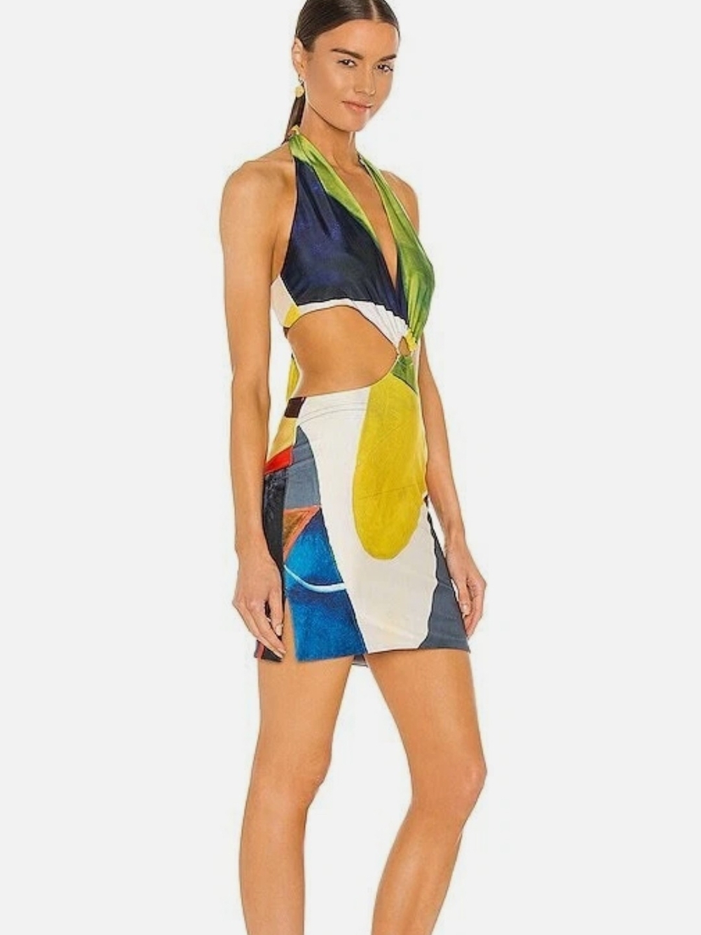 Farai London Gaia Cut Out Mini Dress in Multi